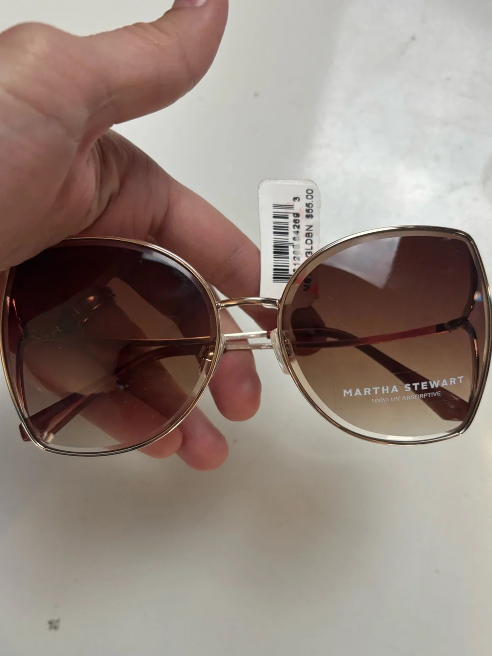 Martha Stewart Women's MS172 Metal Vented UVA and UVB Protective Sunglasses
